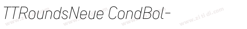 TTRoundsNeue CondBol字体转换